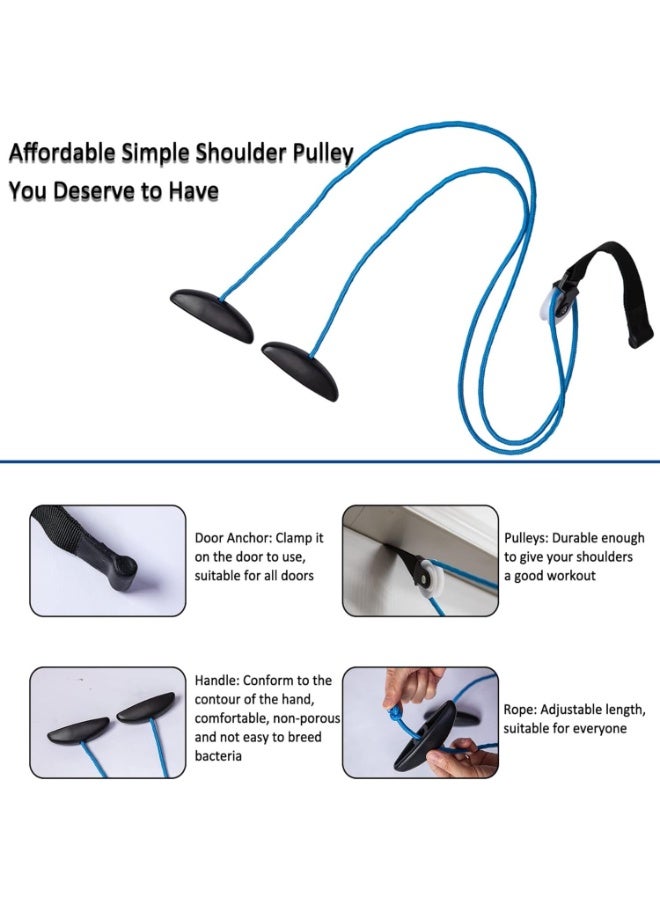 اسرلي وايت بكرة الكتف للعلاج الطبيعي، جهاز إعادة تأهيل يُعلق فوق الباب، معدات علاج طبيعي لتعافي الكفة المدورة، تخفيف آلام الكتف، تقوية الكتف وزيادة نطاق حركته - Image 2